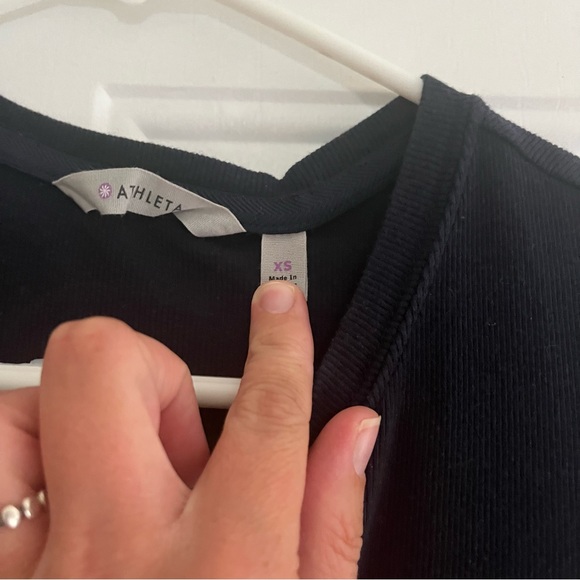 Athleta Navy Ribbed Sleeveless Maxi Dress - Picture 2 of 6